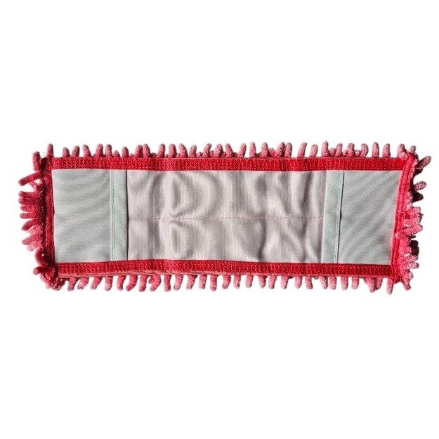Šluostė grindims su kišenėmis Microfiber, raudona, 40x11CM (TINKA TIK SIAURESNIEMS RĖMAMS 39,5x10,5cm)