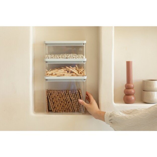 Indai biriems produktams Brabantia TASTY+, šviesiai pilkos sp., 3 vnt., 2x1.5L ir 1x3.5L
