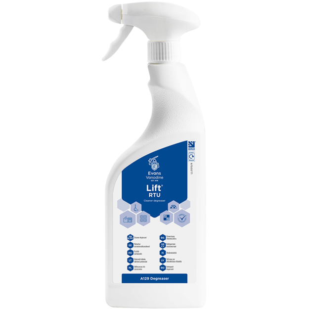 EVANS dezinfekcijos ir riebalų šalinimo priemonė Lift RTU, 750ML