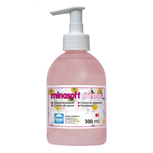 Kreminis rankų muilas MINASOFT CREME gėlių kvapo, 300ml PRAMOL CHEMIE