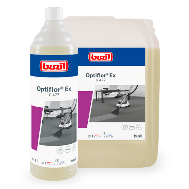 Kilimų ir visų tekstilinių apmušalų valiklis  Buzil Optiflor Ex G 477, 1L