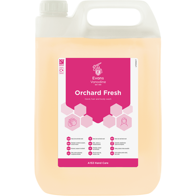 EVANS rankų, plaukų ir kūno prausiklis ORCHARD FRESH, 5L