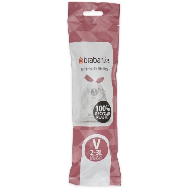 Brabantia maišai šiukšlėms PerfectFit V 2-3 L, 20 vnt.