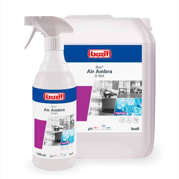 Patalpų oro gaiviklis su kvapų blokatoriumi Buzil Air Ambra G 564, 600ml  