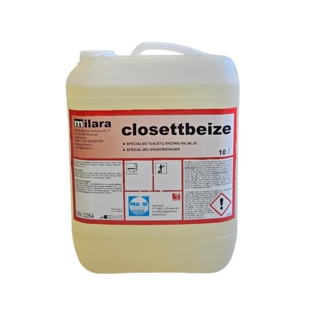 Tualetų ir pisuarų valiklis CLOSETTBEIZE, 10L PRAMOL CHEMIE