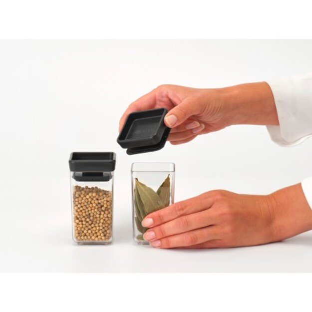  Indai biriems produktams Brabantia TASTY+, 2 vnt. 150 ml Dark Grey Lid