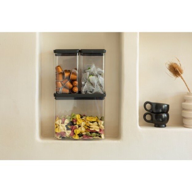  Indai biriems produktams Brabantia TASTY+, tamsiai pilkos sp., 3 vnt., 2x1,6L + 1x3,5L