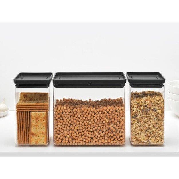  Indai biriems produktams Brabantia TASTY+, tamsiai pilkos sp., 3 vnt., 2x1,6L + 1x3,5L