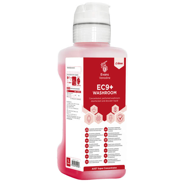 EVANS EC9 Vonios kambario valiklis, raudonas, 1L