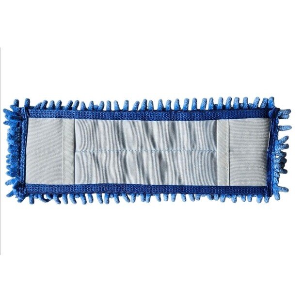 Šluostė grindims su kišenėmis Microfiber, mėlyna, 40x11CM (TINKA TIK SIAURESNIEMS RĖMAMS 39,5x10,5cm)