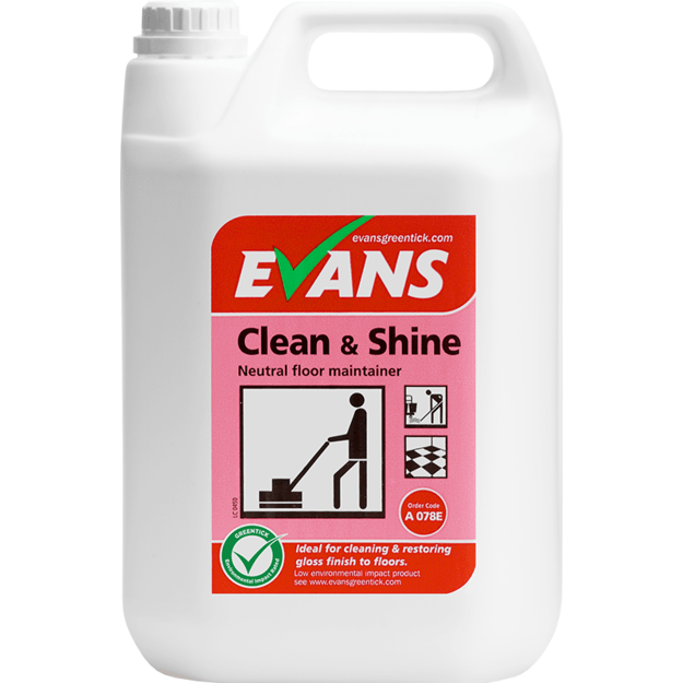 EVANS grindų ploviklis CLEAN & SHINE, 5L